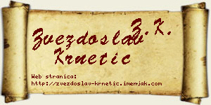 Zvezdoslav Krnetić vizit kartica
